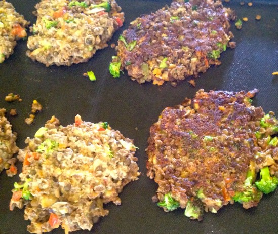 cook veggie burger