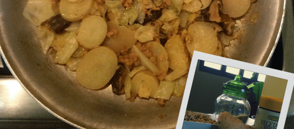 Shitake Protein Potatoes recipe